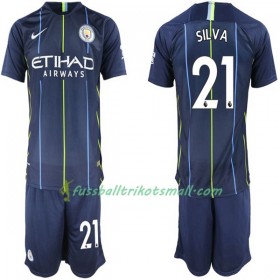 Fußballtrikots Manchester City David Silva 21 Kinder 2018-2019 Kurzarm Auswärts-trikot kaufen